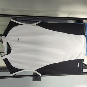 Men's large Nike dri-fit black and white athletic tank top.